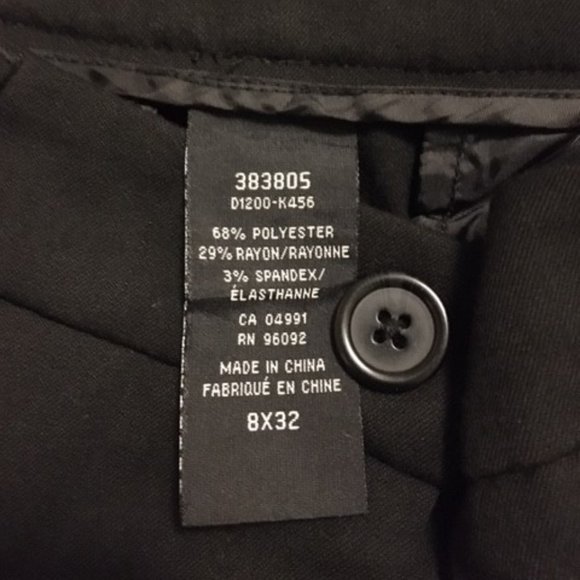 Hilary Radley Black Trouser Dress Pants Size 8 - Picture 8 of 9